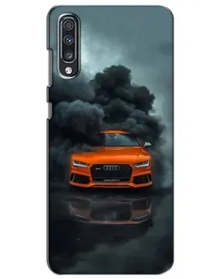 Чехол для Samsung Galaxy A70 2019 (A705F) с картинкой «Audi в облаках дыма»
