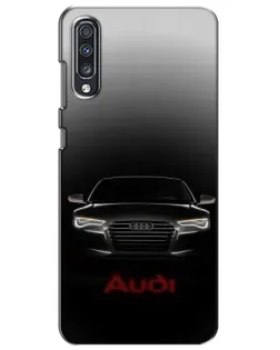 Чехол для Samsung Galaxy A70 2019 (A705F) с картинкой «Audi — градиентный контур»