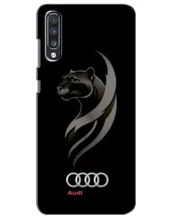 Чехол для Samsung Galaxy A70 2019 (A705F) с картинкой «Графика — пантера и Audi»