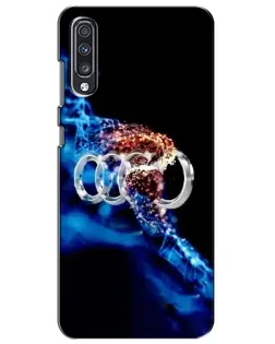 Чехол для Samsung Galaxy A70 2019 (A705F) с картинкой «Энергия лого Audi»