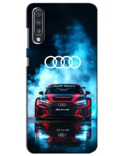 Чехол для Samsung Galaxy A70 2019 (A705F) с картинкой «Audi Sport — неон»