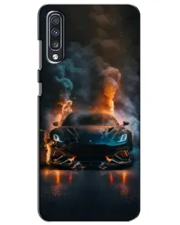 Чехол для Samsung Galaxy A70 2019 (A705F) с картинкой «Lamborghini дымная эстетика»