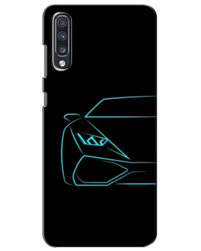 Чехол для Samsung Galaxy A70 2019 (A705F) с картинкой «Голубой силуэт Lamborghini» Чехол для Samsung Galaxy A70 2019 (A705F) с картинкой «Голубой силуэт Lamborghini»