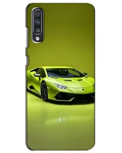 Чехол для Samsung Galaxy A70 2019 (A705F) с картинкой «Салатовый Lamborghini Huracan»