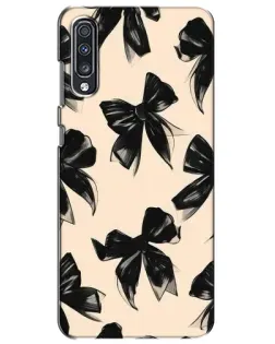 Чехол для Samsung Galaxy A70 2019 (A705F) с картинкой «Паттерн черные банты» Чехол для Samsung Galaxy A70 2019 (A705F) с картинкой «Паттерн черные банты»