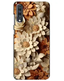 Чехол для Samsung Galaxy A70 2019 (A705F) с картинкой «Бежевый флористический декор» Чехол для Samsung Galaxy A70 2019 (A705F) с картинкой «Бежевый флористический декор»