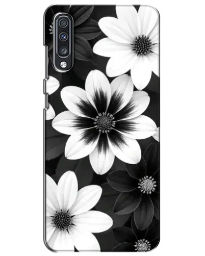Чехол для Samsung Galaxy A70 2019 (A705F) с картинкой «Монохромные астры» Чехол для Samsung Galaxy A70 2019 (A705F) с картинкой «Монохромные астры»