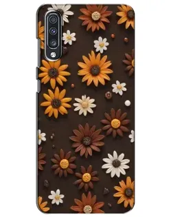 Чехол для Samsung Galaxy A70 2019 (A705F) с картинкой «Узор из маленьких подсолнухов» Чехол для Samsung Galaxy A70 2019 (A705F) с картинкой «Узор из маленьких подсолнухов»