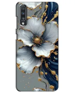 Чехол для Samsung Galaxy A70 2019 (A705F) с картинкой «Белый цветок и золотой флюид» Чехол для Samsung Galaxy A70 2019 (A705F) с картинкой «Белый цветок и золотой флюид»