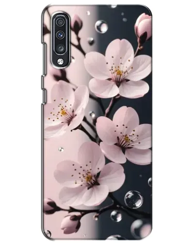 Чехол для Samsung Galaxy A70 2019 (A705F) с картинкой «Нежная сакура и капли» Чехол для Samsung Galaxy A70 2019 (A705F) с картинкой «Нежная сакура и капли»