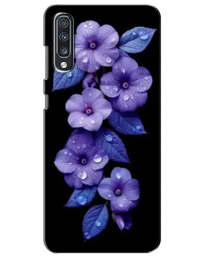 Чехол для Samsung Galaxy A70 2019 (A705F) с картинкой «Фиолетовые цветы с росою» Чехол для Samsung Galaxy A70 2019 (A705F) с картинкой «Фиолетовые цветы с росою»