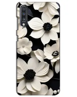 Чехол для Samsung Galaxy A70 2019 (A705F) с картинкой «Объемные белые цветы» Чехол для Samsung Galaxy A70 2019 (A705F) с картинкой «Объемные белые цветы»