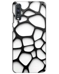 Чехол для Samsung Galaxy A70 2019 (A705F) с картинкой «Белая объемная сетка» Чехол для Samsung Galaxy A70 2019 (A705F) с картинкой «Белая объемная сетка»