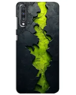 Чехол для Samsung Galaxy A70 2019 (A705F) с картинкой «Салатовый разлом скалы» Чехол для Samsung Galaxy A70 2019 (A705F) с картинкой «Салатовый разлом скалы»