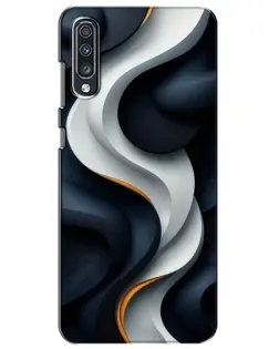 Чехол для Samsung Galaxy A70 2019 (A705F) с картинкой «Объемные черно-белые ленты» Чехол для Samsung Galaxy A70 2019 (A705F) с картинкой «Объемные черно-белые ленты»