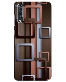 Чехол для Samsung Galaxy A70 2019 (A705F) с картинкой «Коричневые объемные квадраты» Чехол для Samsung Galaxy A70 2019 (A705F) с картинкой «Коричневые объемные квадраты»