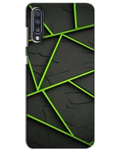 Чехол для Samsung Galaxy A70 2019 (A705F) с картинкой «Зеленые геометрические линии»