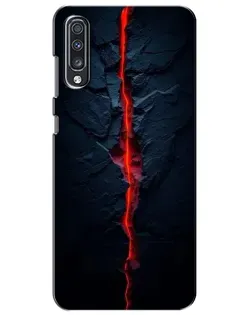 Чехол для Samsung Galaxy A70 2019 (A705F) с картинкой «Kрасная лавовая трещина»