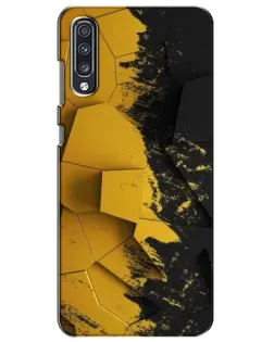 Чехол для Samsung Galaxy A70 2019 (A705F) с картинкой «Золотые осколки геометрии»