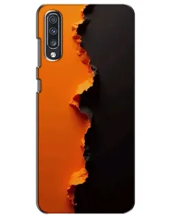 Чехол для Samsung Galaxy A70 2019 (A705F) с картинкой «Оранжевый разлом»