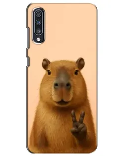 Чехол для Samsung Galaxy A70 2019 (A705F) с картинкой «Капибара виктория» Чехол для Samsung Galaxy A70 2019 (A705F) с картинкой «Капибара виктория»