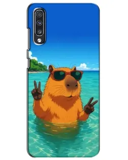 Чехол для Samsung Galaxy A70 2019 (A705F) с картинкой «Морская капибара» Чехол для Samsung Galaxy A70 2019 (A705F) с картинкой «Морская капибара»