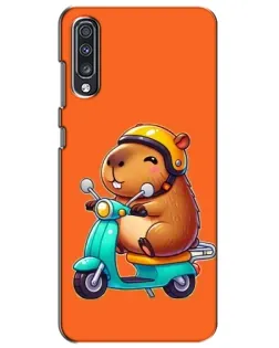 Чехол для Samsung Galaxy A70 2019 (A705F) с картинкой «Капибара на скутере» Чехол для Samsung Galaxy A70 2019 (A705F) с картинкой «Капибара на скутере»
