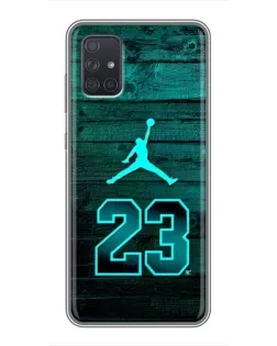 Чехол для Samsung Galaxy A71 (A715) с картинкой «Jordan Cyan 23»