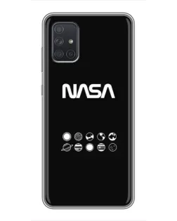 Чехол для Samsung Galaxy A71 (A715) с картинкой «NASA — технический принт» Чехол для Samsung Galaxy A71 (A715) с картинкой «NASA — технический принт»