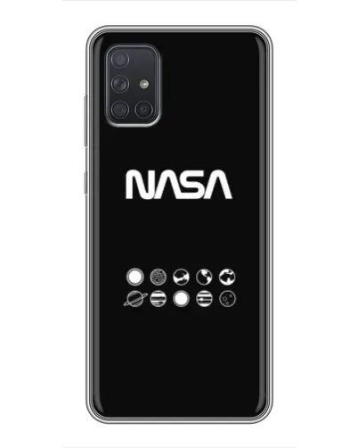 Чехол для Samsung Galaxy A71 (A715) с картинкой «NASA — технический принт»