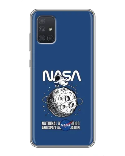 Чехол для Samsung Galaxy A71 (A715) с картинкой «NASA — лунная миссия»
