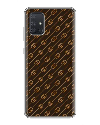Чехол для Samsung Galaxy A71 (A715) с картинкой «Gucci — золотые диагонали»