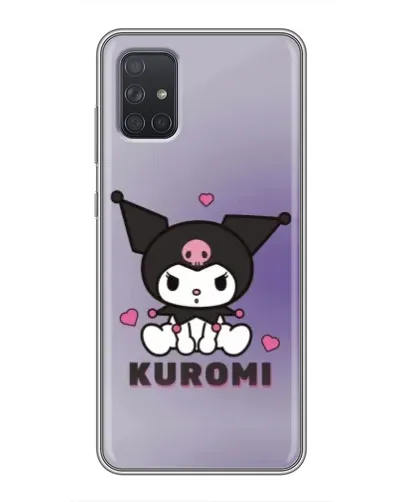 Чехол для Samsung Galaxy A71 (A715) с картинкой «Kuromi — фиолетовый арт»