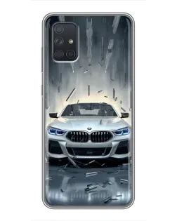Чехол для Samsung Galaxy A71 (A715) с картинкой «BMW в свете фар» Чехол для Samsung Galaxy A71 (A715) с картинкой «BMW в свете фар»