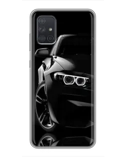 Чехол для Samsung Galaxy A71 (A715) с картинкой «Черная BMW — профиль» Чехол для Samsung Galaxy A71 (A715) с картинкой «Черная BMW — профиль»