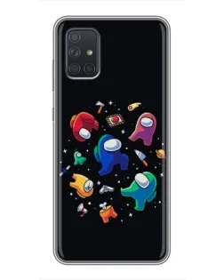 Чехол для Samsung Galaxy A71 (A715) с картинкой «Among Us космос»