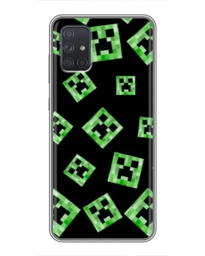 Чехол для Samsung Galaxy A71 (A715) с картинкой «Паттерн с криперами»