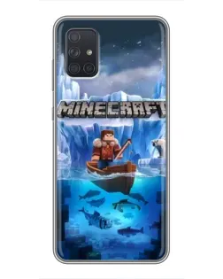 Чехол для Samsung Galaxy A71 (A715) с картинкой «Minecraft ледяной мир»