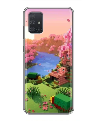 Чехол для Samsung Galaxy A71 (A715) с картинкой «Розовое дерево Minecraft»