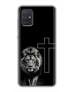 Чехол для Samsung Galaxy A71 (A715) с картинкой «Лев и Крест»
