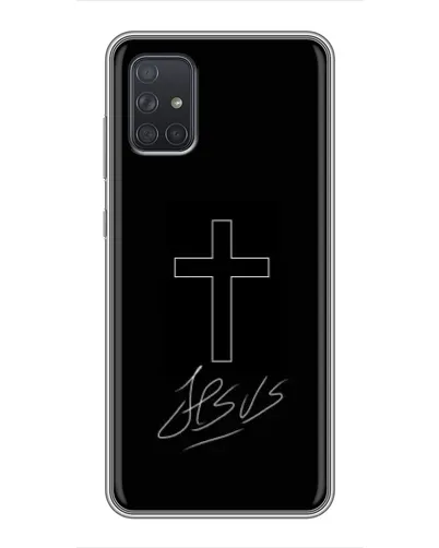 Чехол для Samsung Galaxy A71 (A715) с картинкой «Графический крест Jesus» Чехол для Samsung Galaxy A71 (A715) с картинкой «Графический крест Jesus»