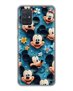 Чехол для Samsung Galaxy A71 (A715) с картинкой «Паттерн Микки и Минни»