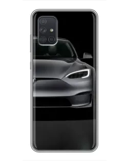 Чехол для Samsung Galaxy A71 (A715) с картинкой «Tesla Model S Look»