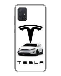 Чехол для Samsung Galaxy A71 (A715) с картинкой «Tesla White Style» Чехол для Samsung Galaxy A71 (A715) с картинкой «Tesla White Style»