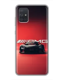 Чехол для Samsung Galaxy A71 (A715) с картинкой «Mercedes AMG — красная линия»