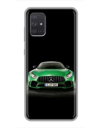 Чехол для Samsung Galaxy A71 (A715) с картинкой «Mercedes — неоновый лого» Чехол для Samsung Galaxy A71 (A715) с картинкой «Mercedes — неоновый лого»