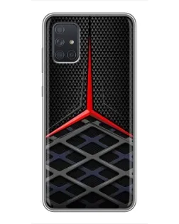Чехол для Samsung Galaxy A71 (A715) с картинкой «Mercedes Carbon Grid»