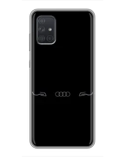 Чехол для Samsung Galaxy A71 (A715) с картинкой «Audi — световой подпись»