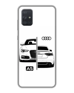 Чехол для Samsung Galaxy A71 (A715) с картинкой «Audi — контрастный дизайн»