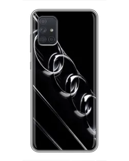 Чехол для Samsung Galaxy A71 (A715) с картинкой «Audi — абстрактные кольца»